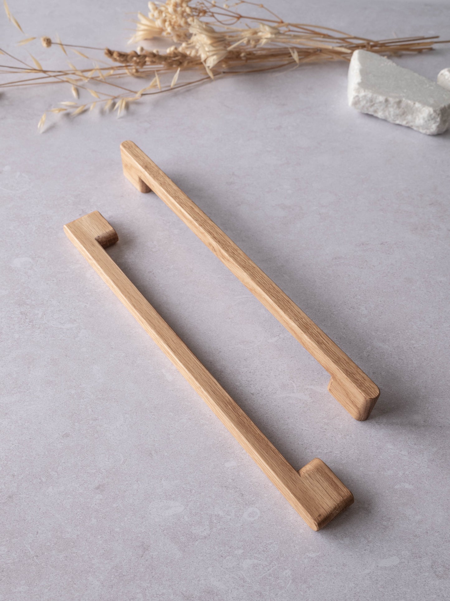  Poignée Rustique chêne massif - design linéaire pour style rustique ou scandinave